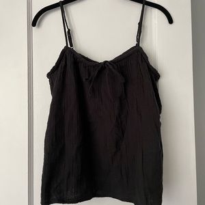 Black strappy blouse